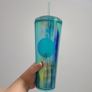 '21 Starbucks blue iridecent faceted dome tumbler